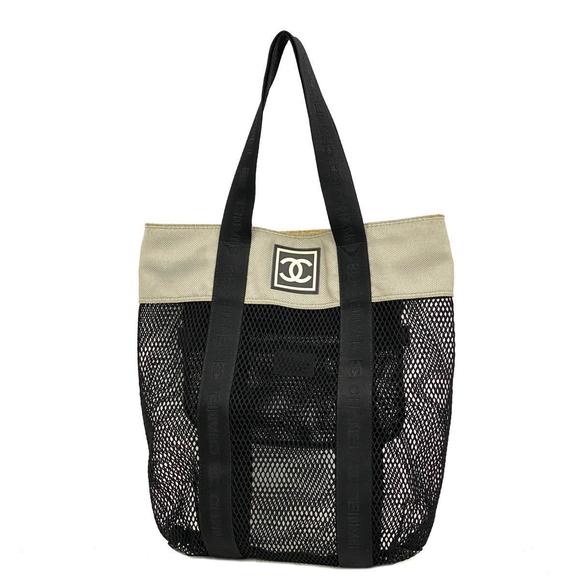 Chanel Handbags - Chanel Sports Mesh Nylon Tote Bag Black